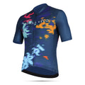 Maglia da ciclismo Blue Fest Deep Blue – Vestibilità aerodinamica audace per le condizioni calde | Nomad Vélo