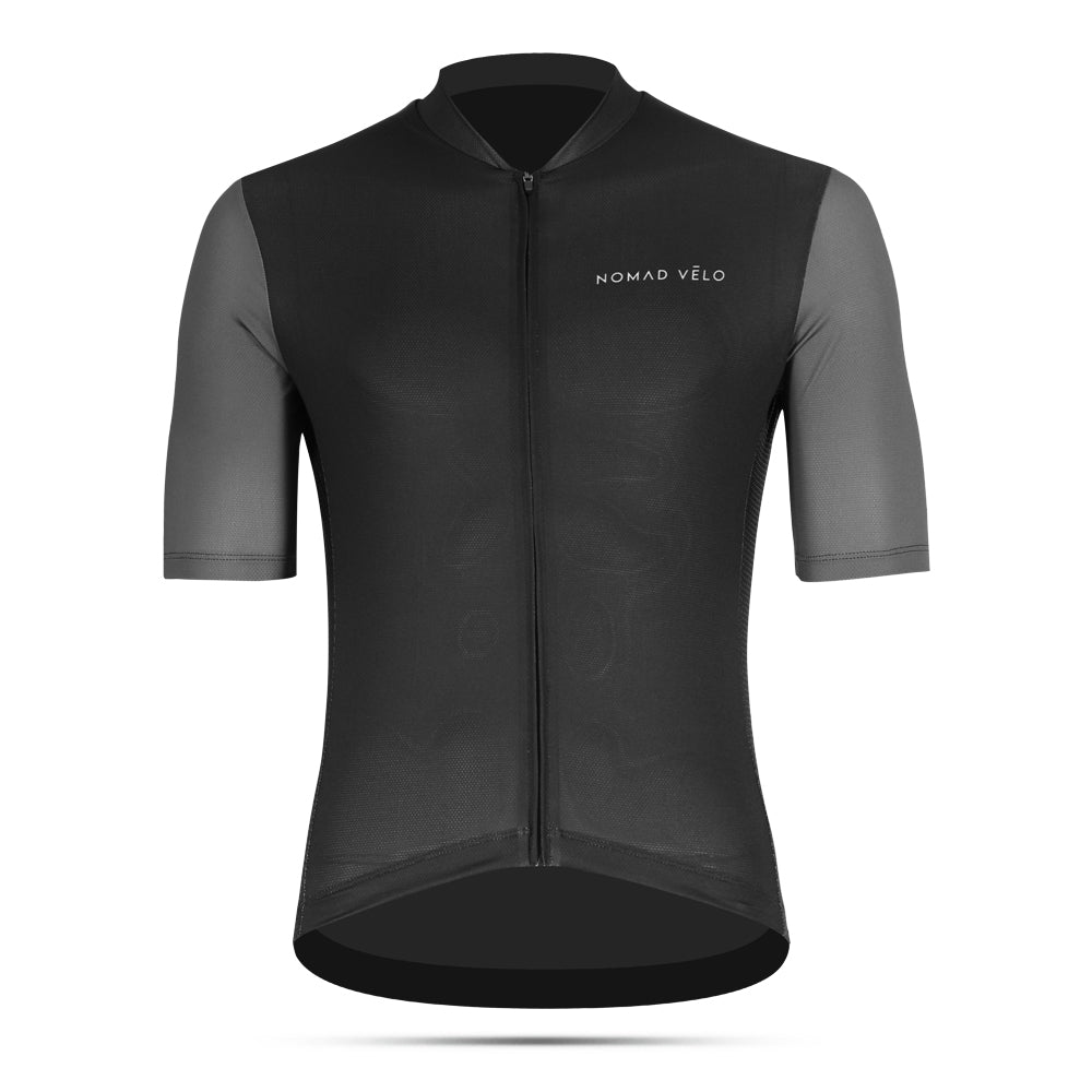 Maglia da ciclismo Carbon Matte – Vestibilità aerodinamica per lunghe pedalate estive | Nomad Vélo