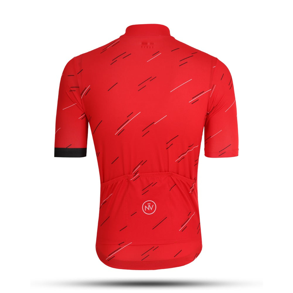 Maglia da ciclismo vermiglio arancione brillante – Vestibilità aerodinamica per gli allenamenti estivi | Nomad Vélo