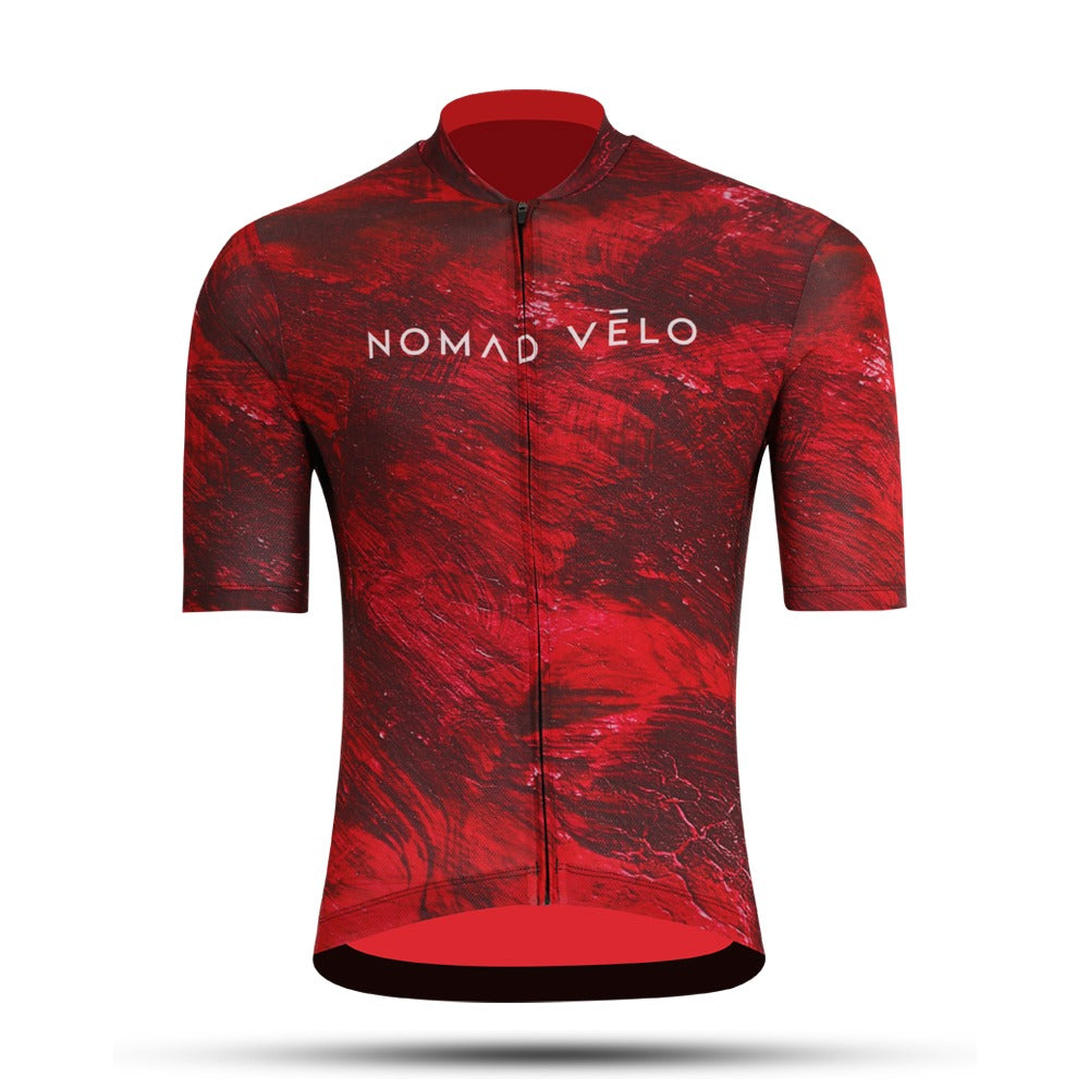 Maglia da ciclismo Vinous rosso scuro – Vestibilità professionale per le corse su strada ad alte prestazioni | Nomad Vélo