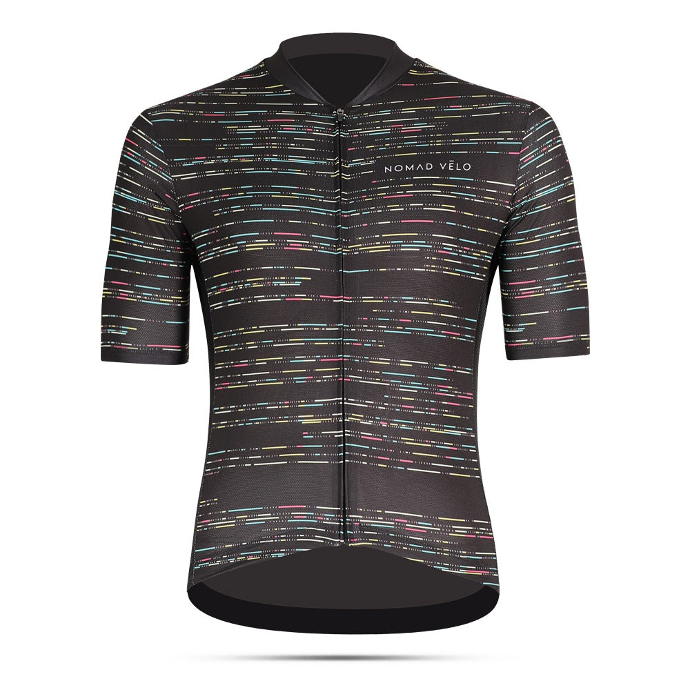 Maglia da ciclismo Binary – Vestibilità aerodinamica con grafica per prestazioni elevate nel ciclismo su strada | Nomad Vélo