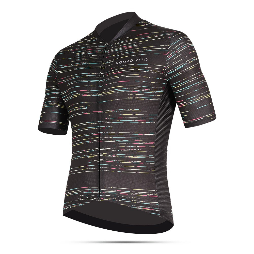 Maglia da ciclismo Binary – Vestibilità aerodinamica con grafica per prestazioni elevate nel ciclismo su strada | Nomad Vélo