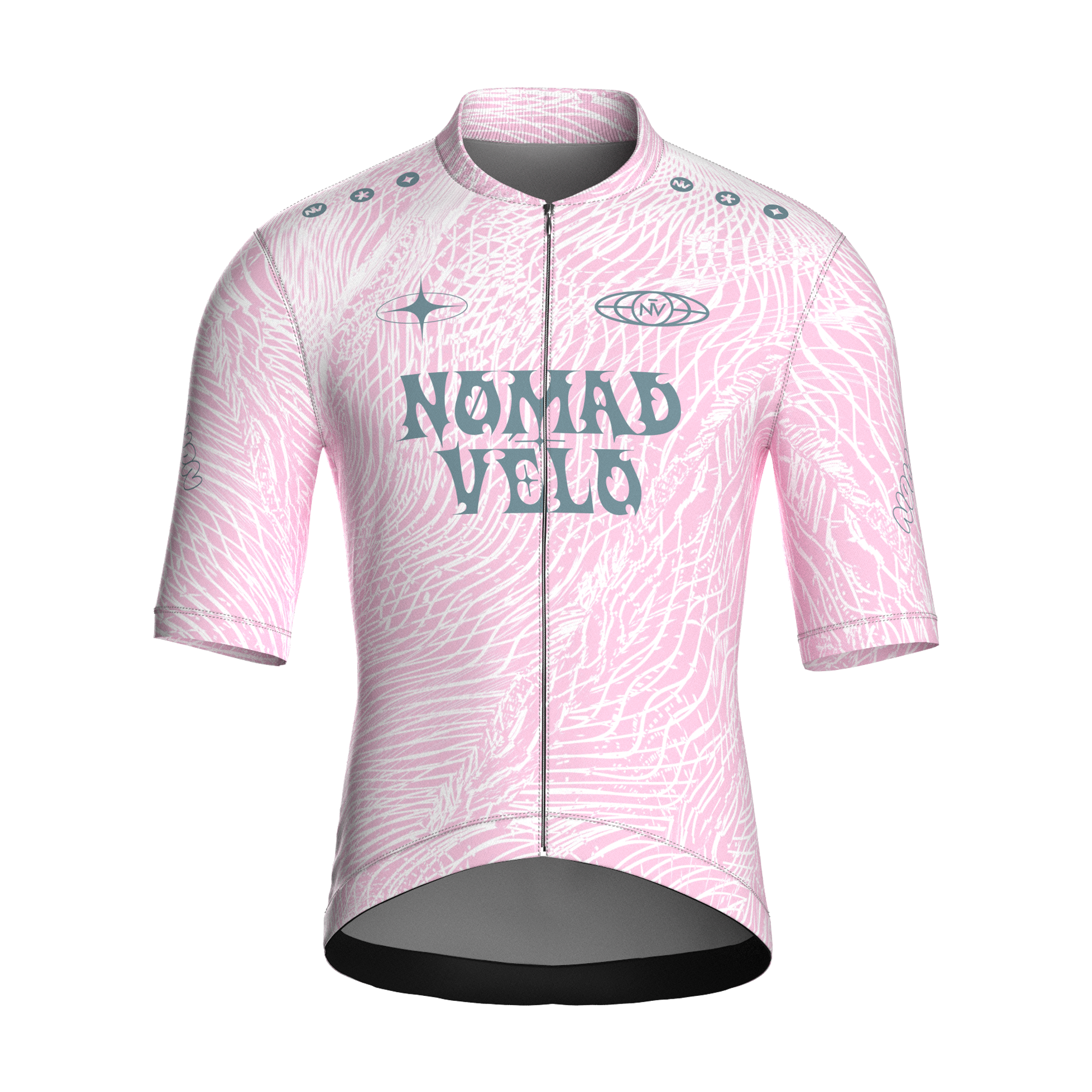 Maglia a maniche corte rosa Coco | Nomade Velo