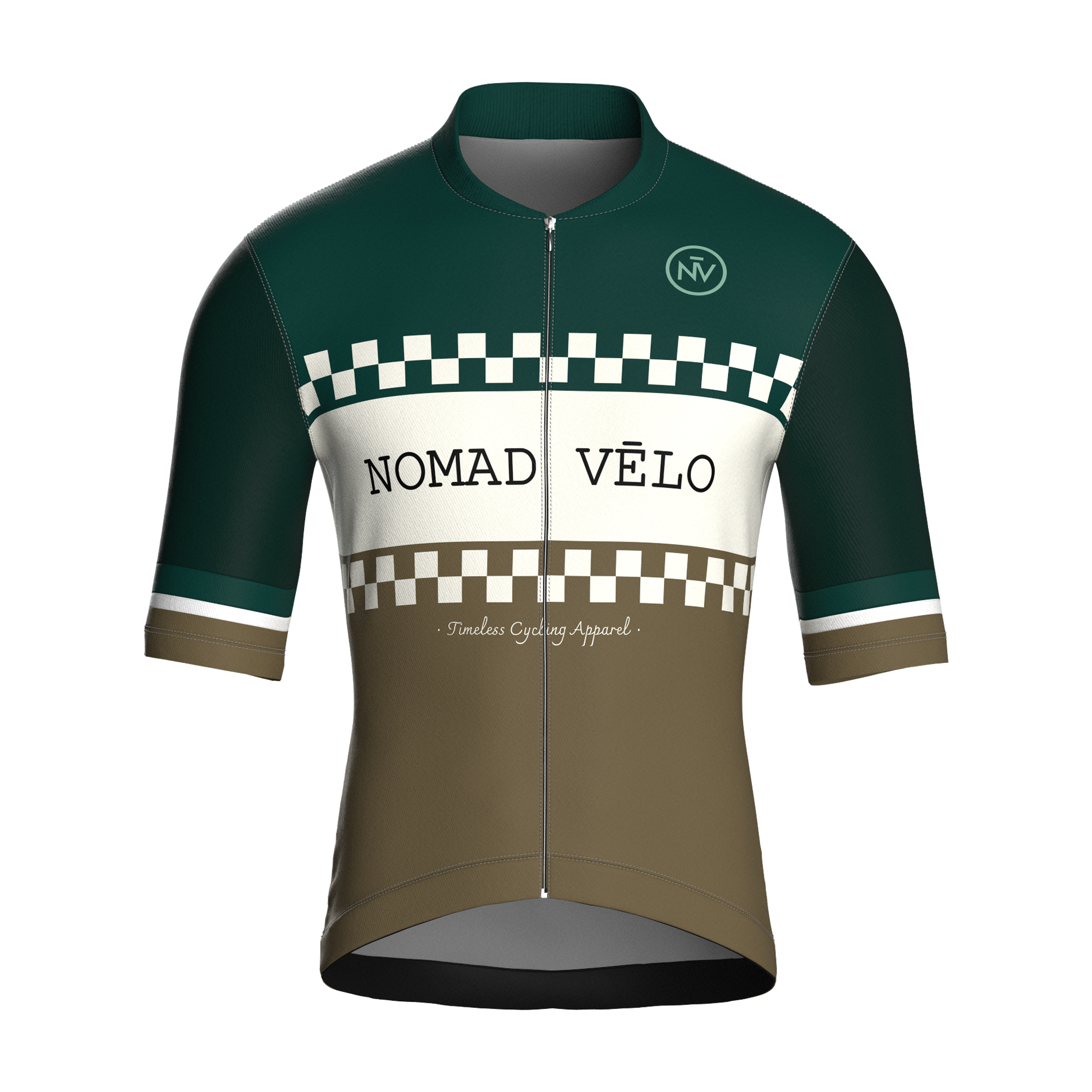 Maglia classica verde a maniche corte | Nomad Vélo
