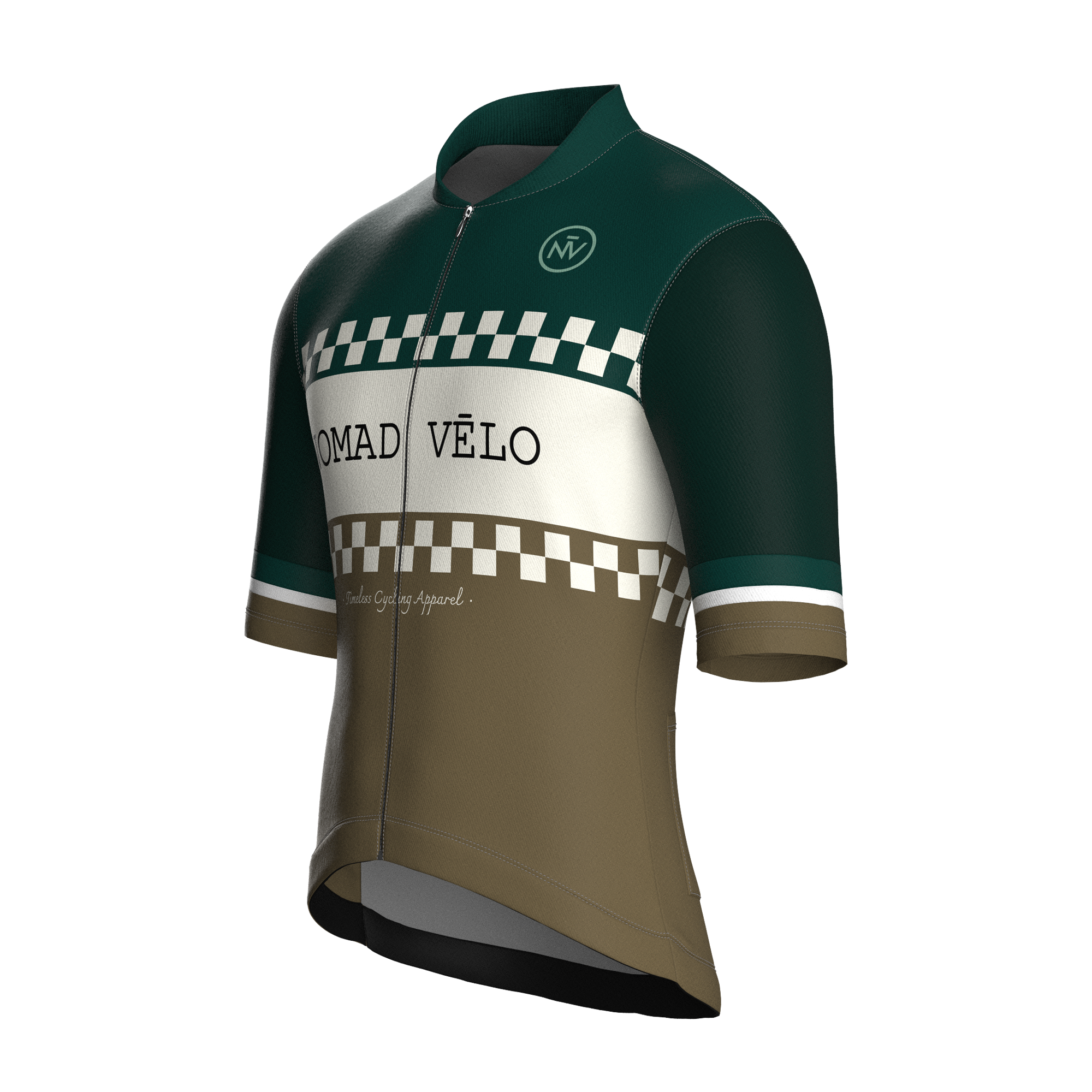 Maglia classica verde a maniche corte | Nomad Vélo