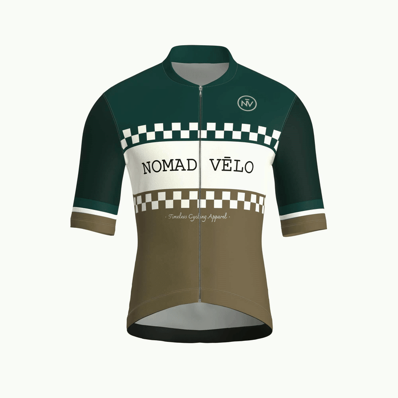 Maglia classica verde a maniche corte | Nomad Vélo