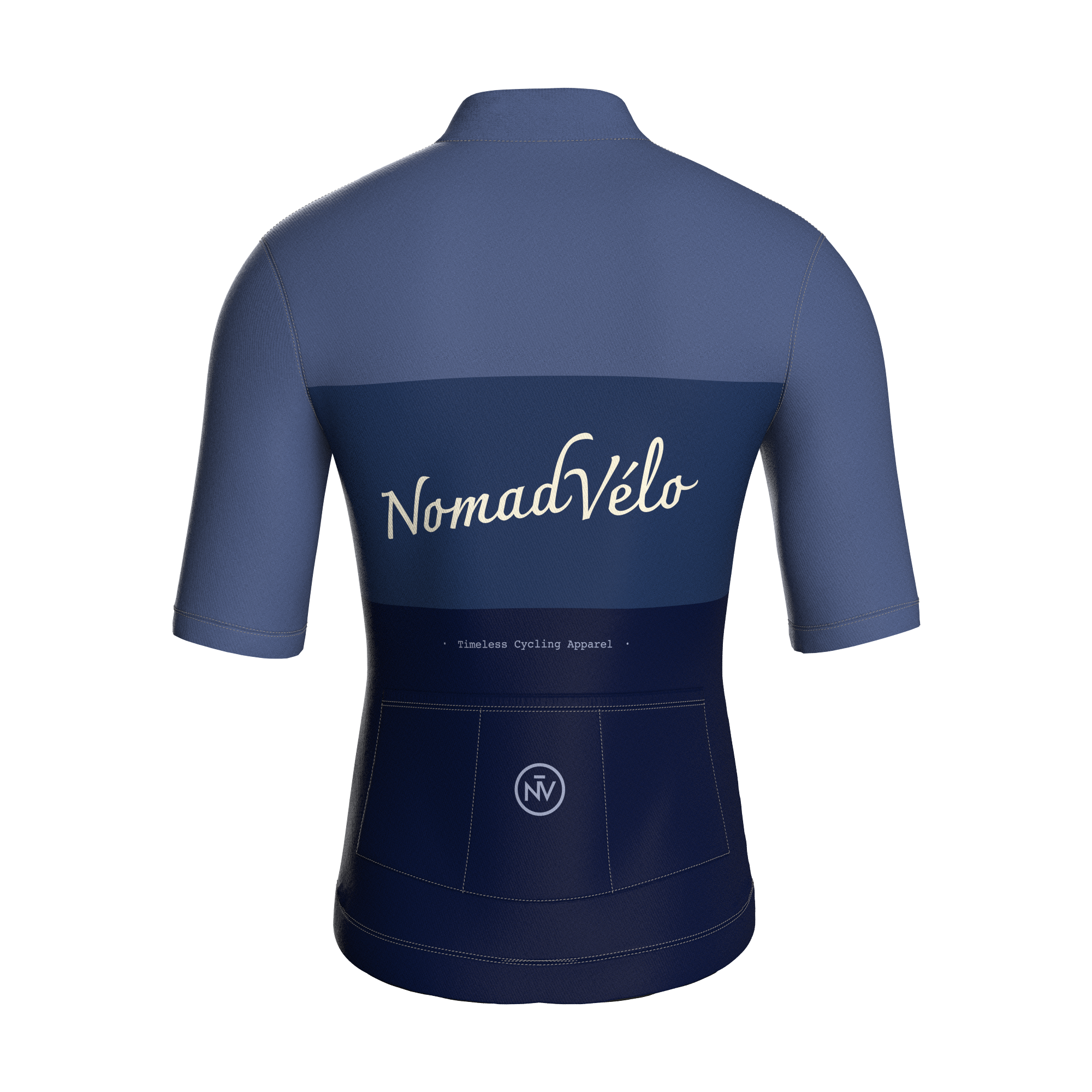 Maglia manica corta blu scuro minimal | Nomad Velo