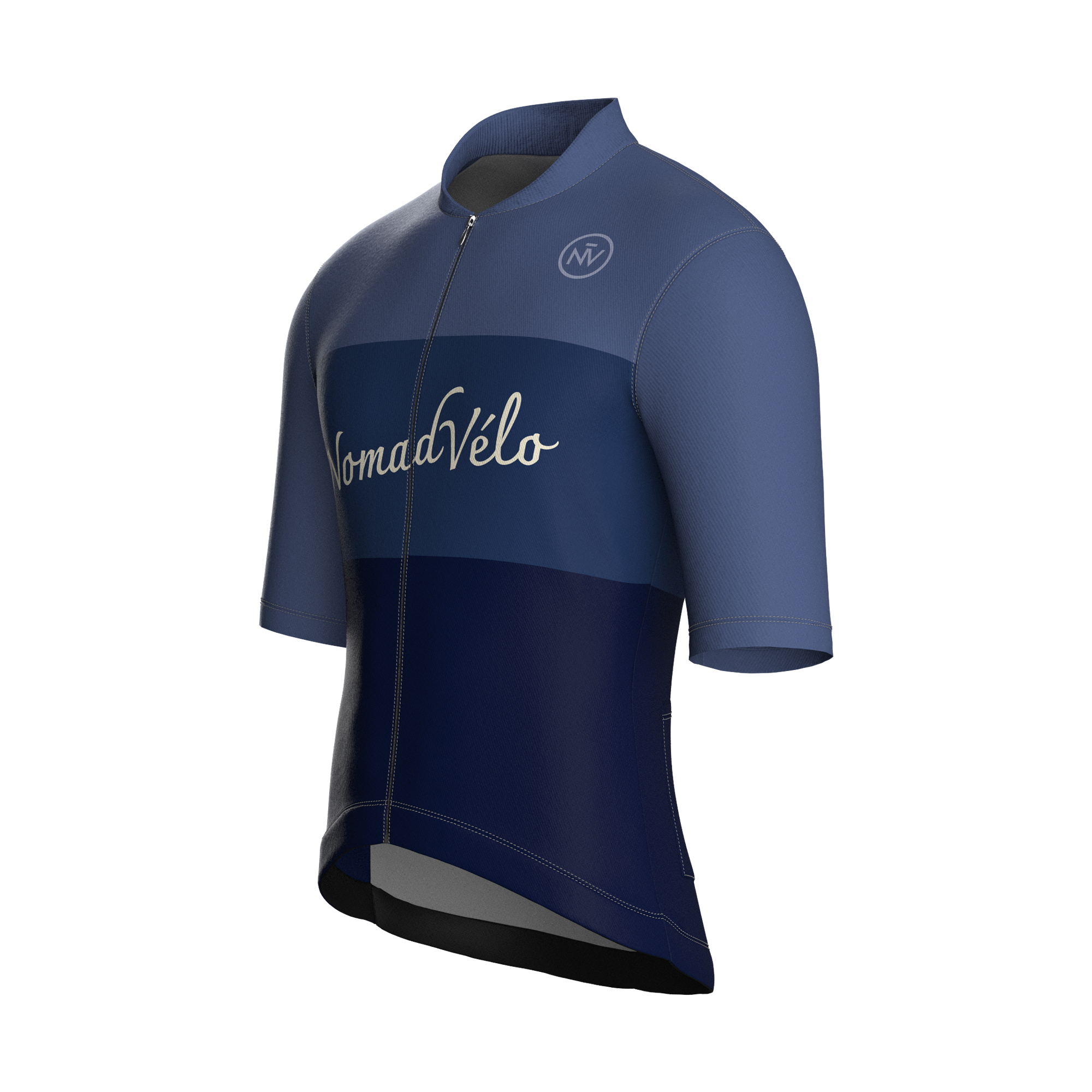Maglia manica corta blu scuro minimal | Nomad Velo