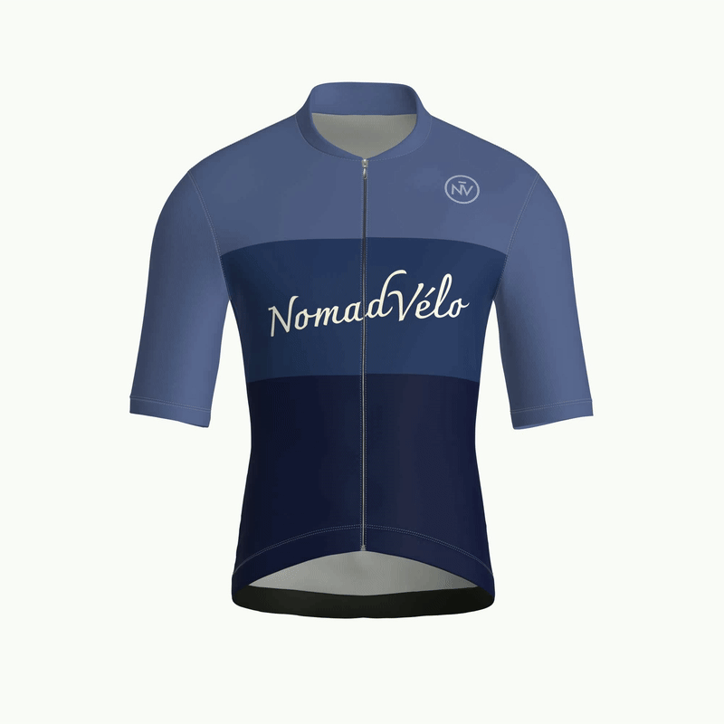 Maglia manica corta blu scuro minimal | Nomad Velo