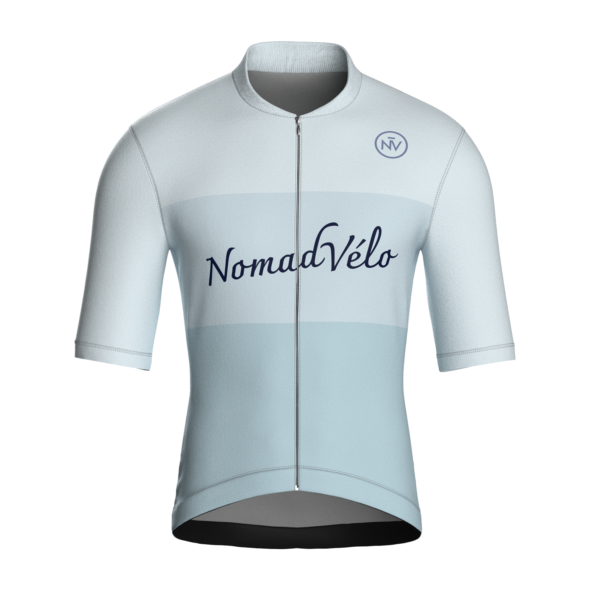 Maglia a maniche corte minimalista azzurra | Nomad Vélo