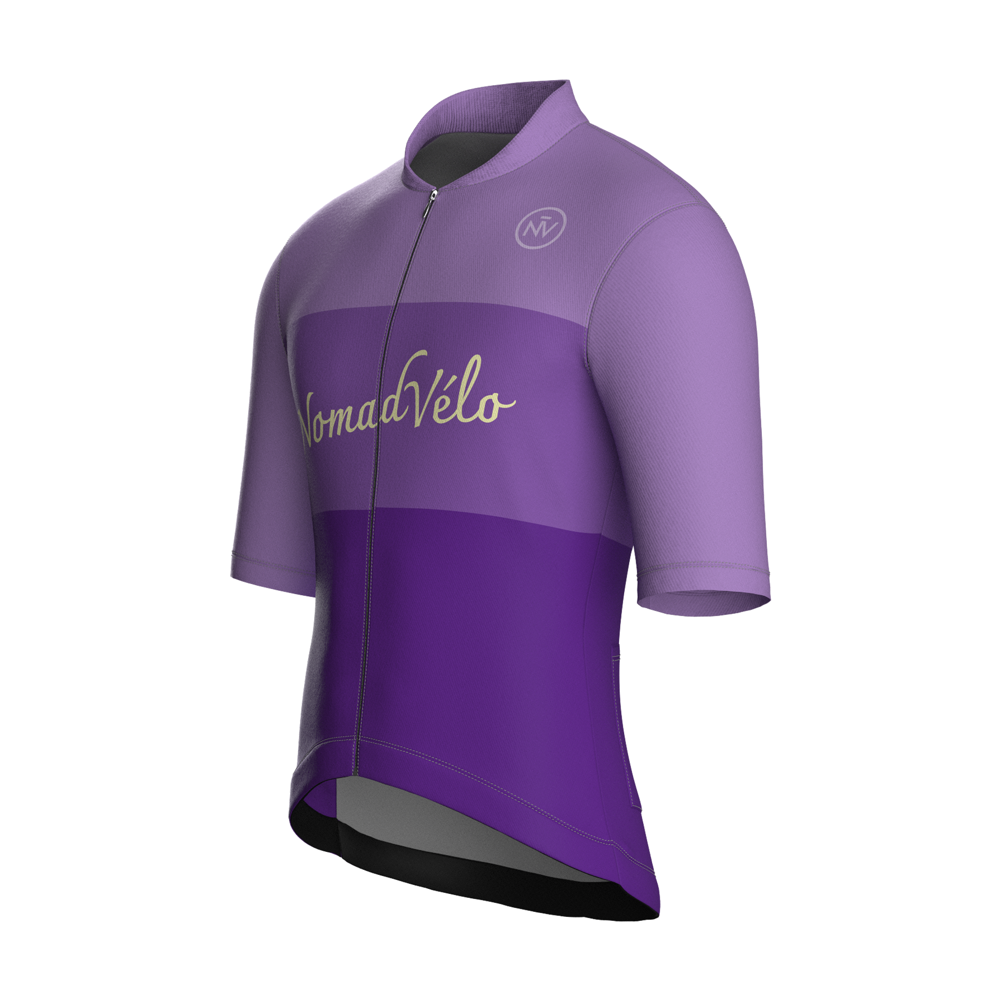 Maglia manica corta viola minimal | Nomad Velo