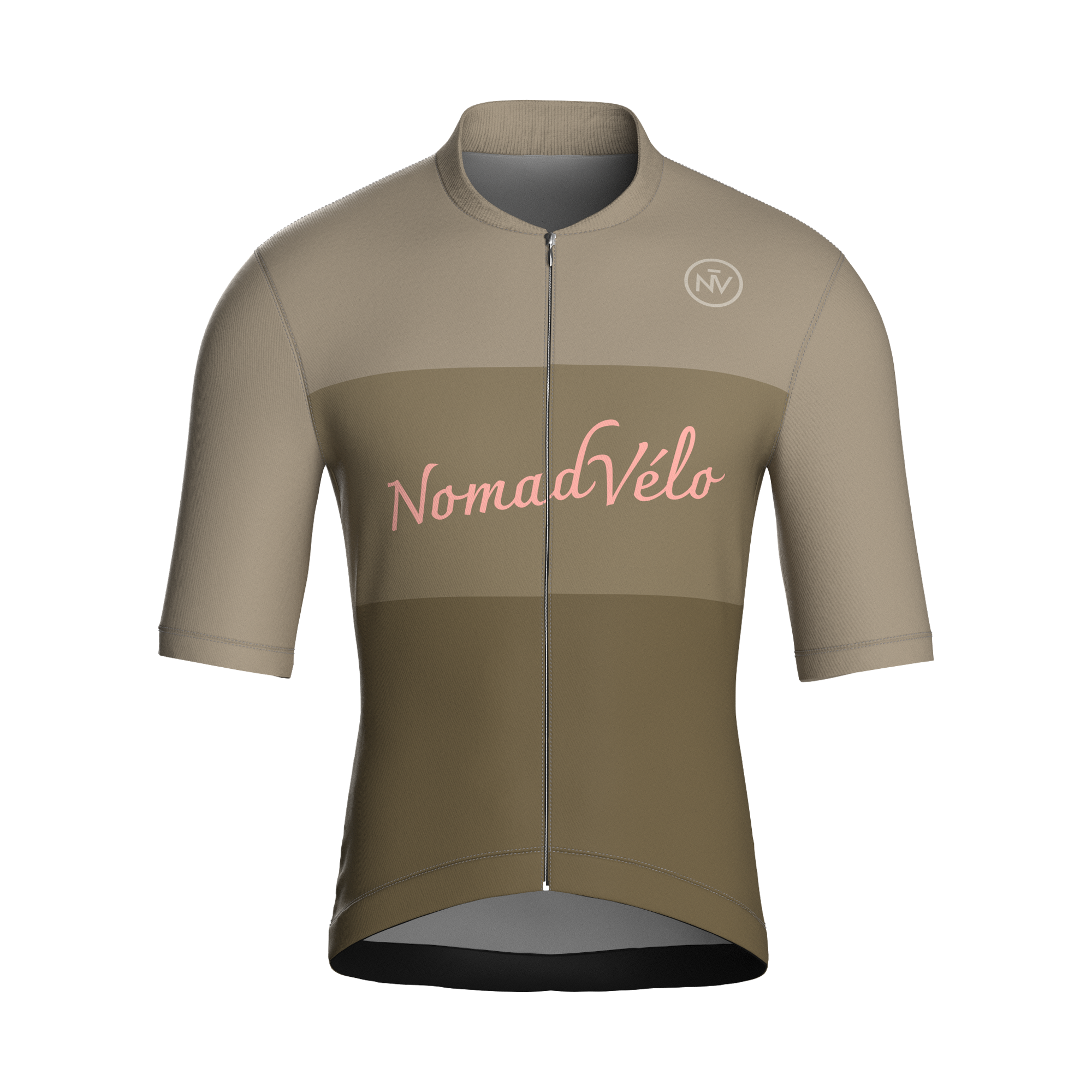 Maglia manica corta minimal kaki | Nomade Velo