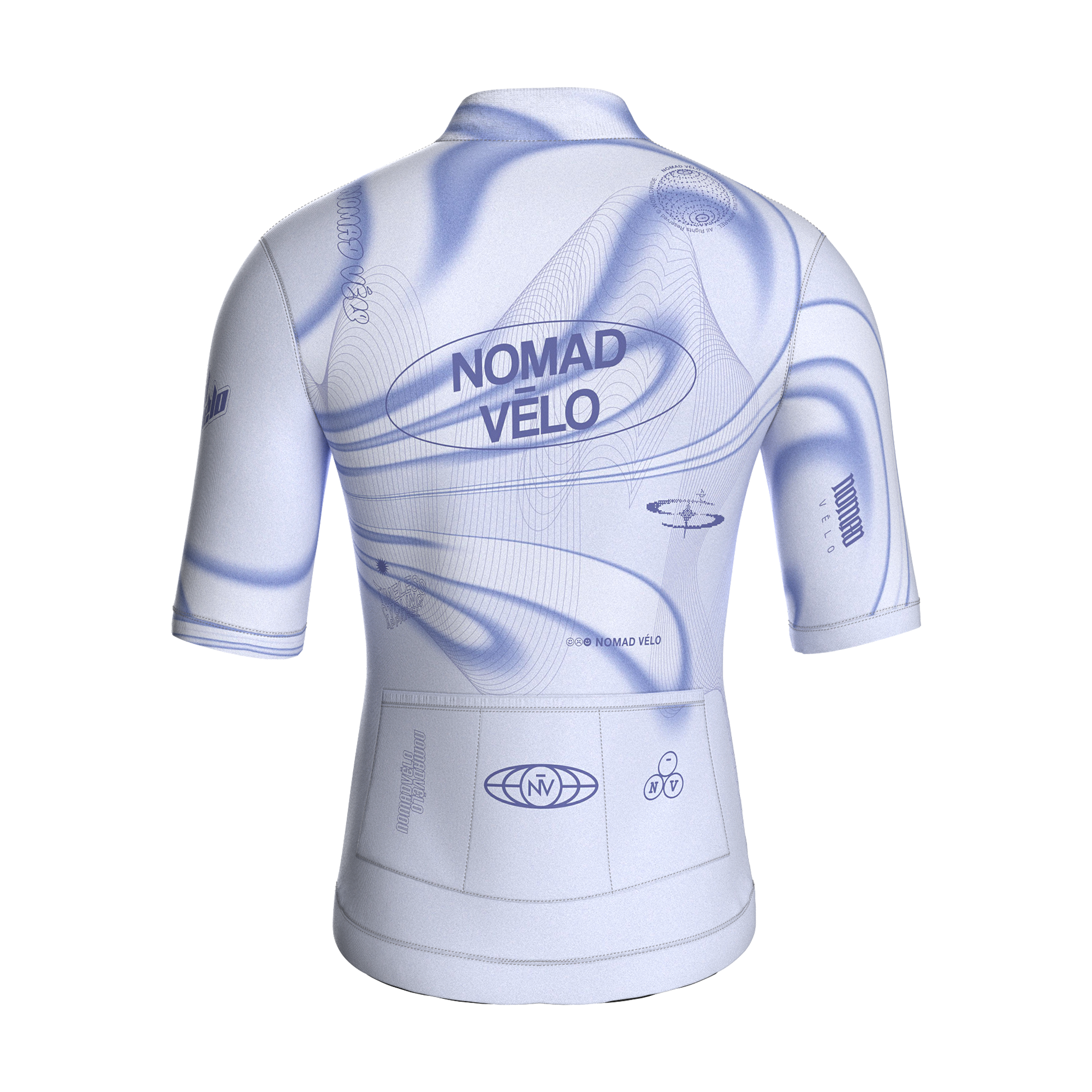 Maglia a maniche corte bianca Futurist | Nomad Vélo