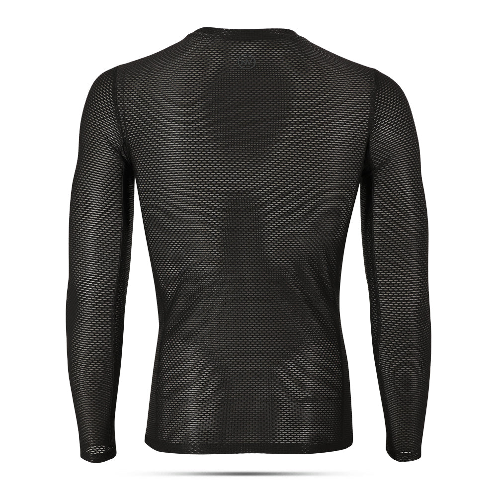 Intimo termico nero a maniche lunghe traspirante per ciclismo | Nomad Vélo