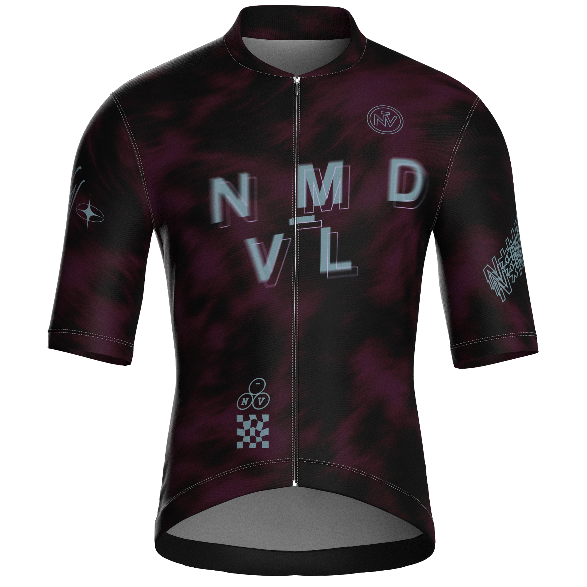 Maglia manica corta bordeaux boreale | Nomade Velo
