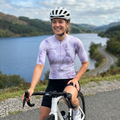 Maglia da ciclismo Aura Lavender a maniche corte, vestibilità da gara.