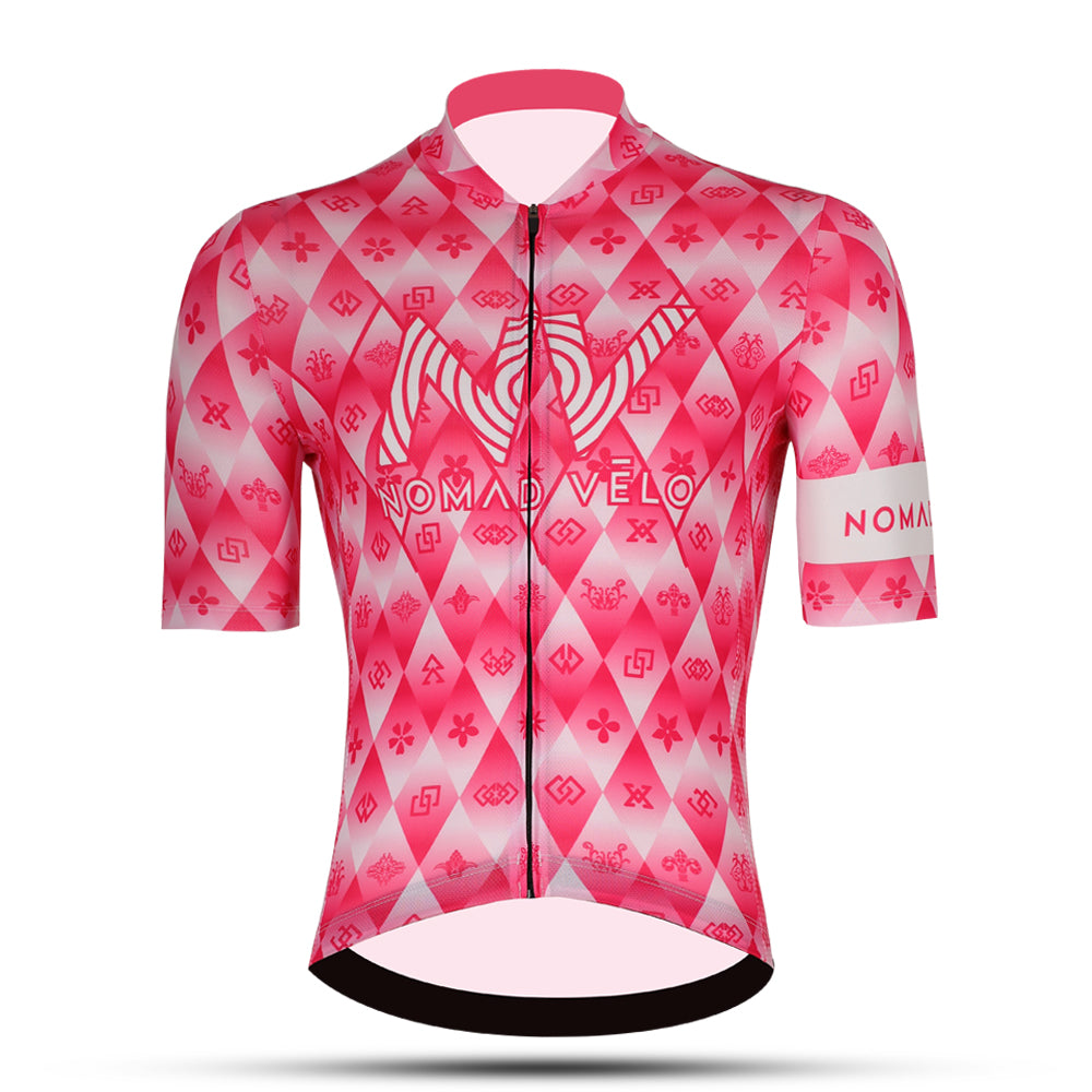 Maglia da ciclismo rosa – Race Slim Fit Aero High Performance Road | Nomad Vélo