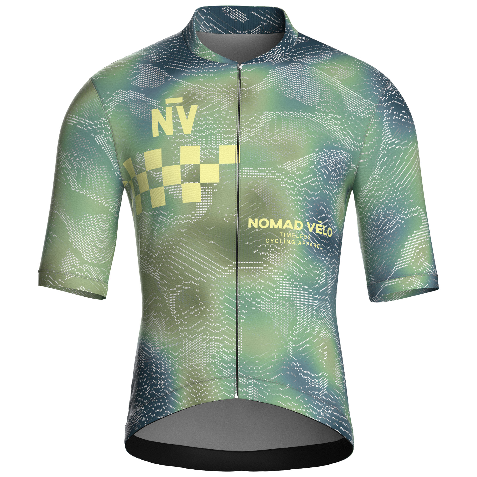 Maglia manica corta Race oliva | Nomade Velo