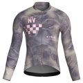 Maglia da corsa grigia a maniche lunghe