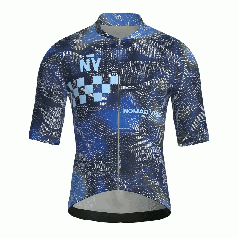 Maglia manica corta Race blu scuro | Nomad Velo