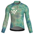 Maglia a maniche lunghe verde da corsa