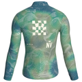 Maglia a maniche lunghe verde da corsa
