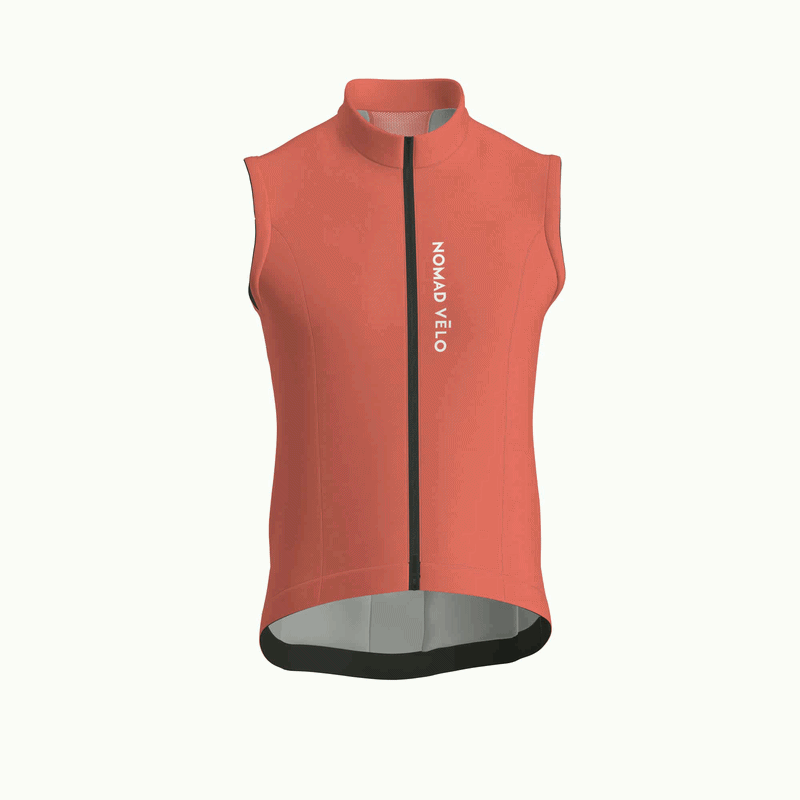Gilet da ciclismo antivento Orange Nomad