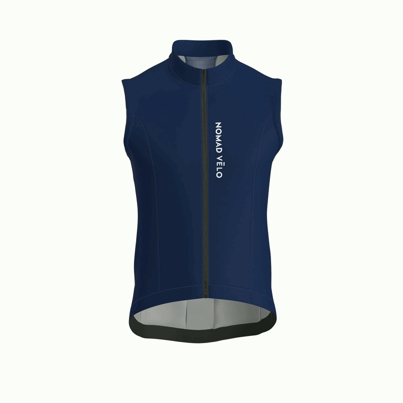 Gilet antivento da ciclismo Nomad blu navy