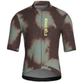 Maglia da ciclismo marrone tie-dye – Manica corta, vestibilità da gara