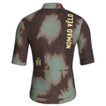 Maglia da ciclismo marrone tie-dye – Manica corta, vestibilità da gara