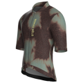 Maglia da ciclismo marrone tie-dye – Manica corta, vestibilità da gara
