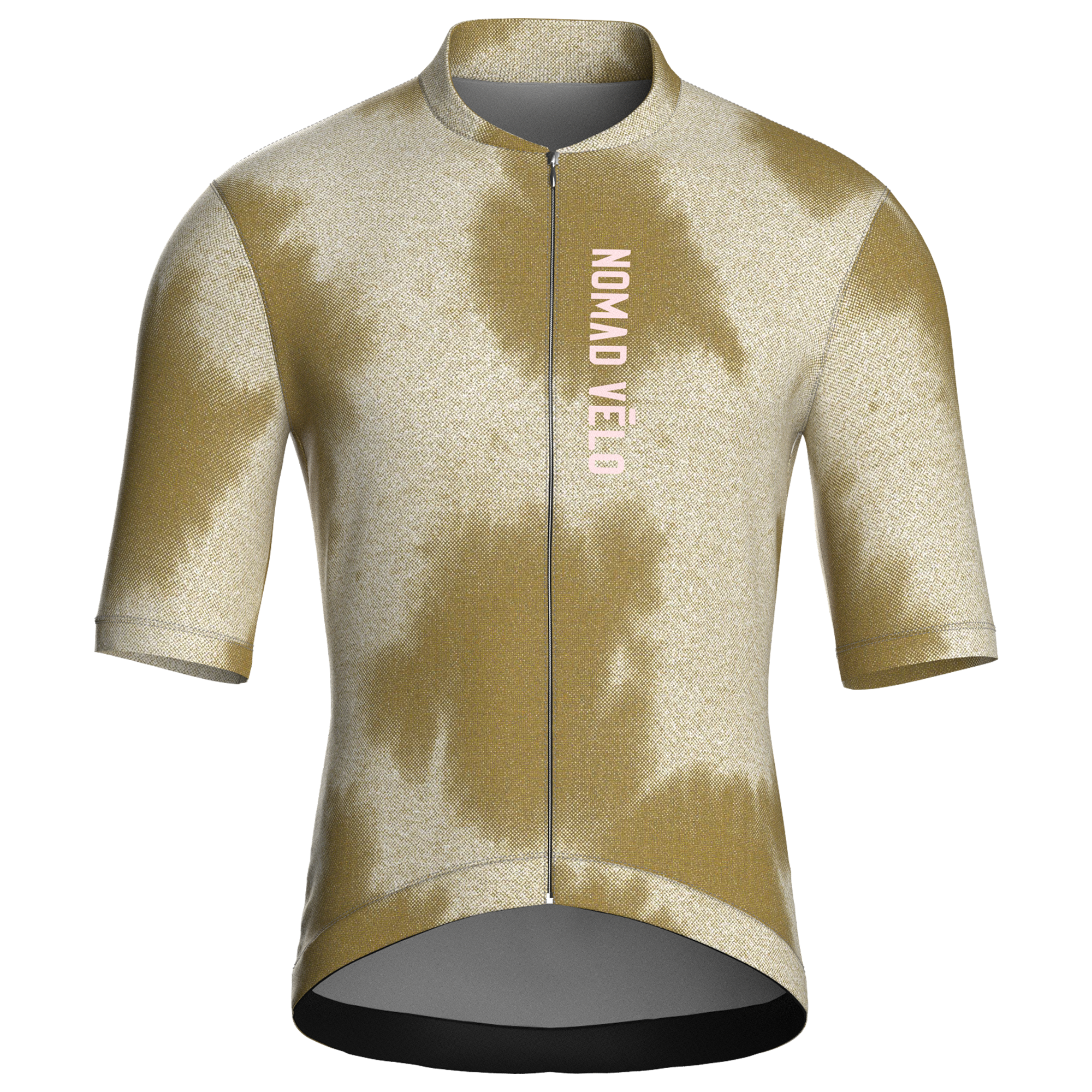 Maglia da ciclismo a maniche corte color sabbia con stampa tie-dye – vestibilità da gara
