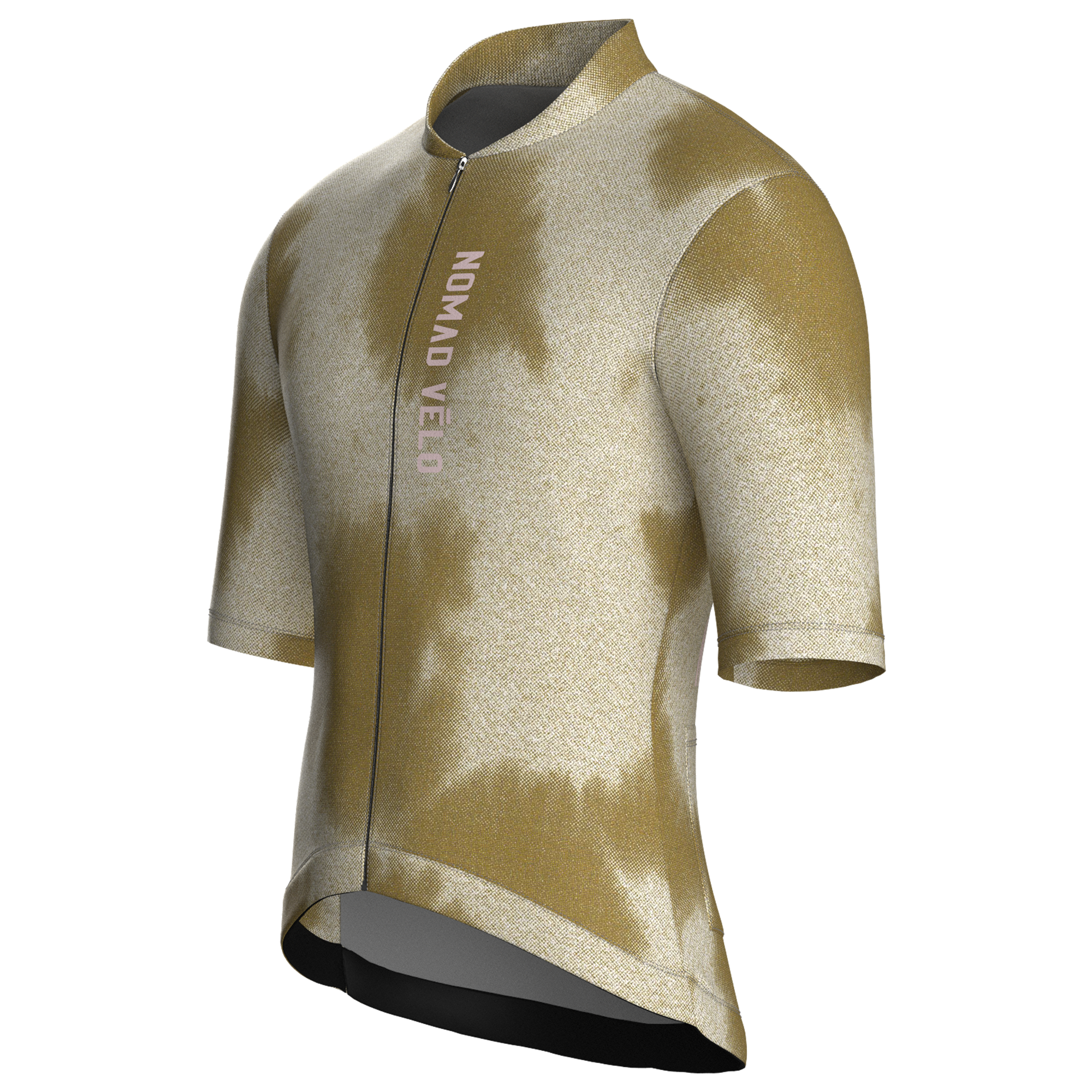 Maglia da ciclismo a maniche corte color sabbia con stampa tie-dye – vestibilità da gara