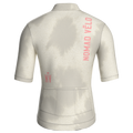 Maglia da ciclismo a maniche corte color crema con stampa tie-dye – vestibilità da gara