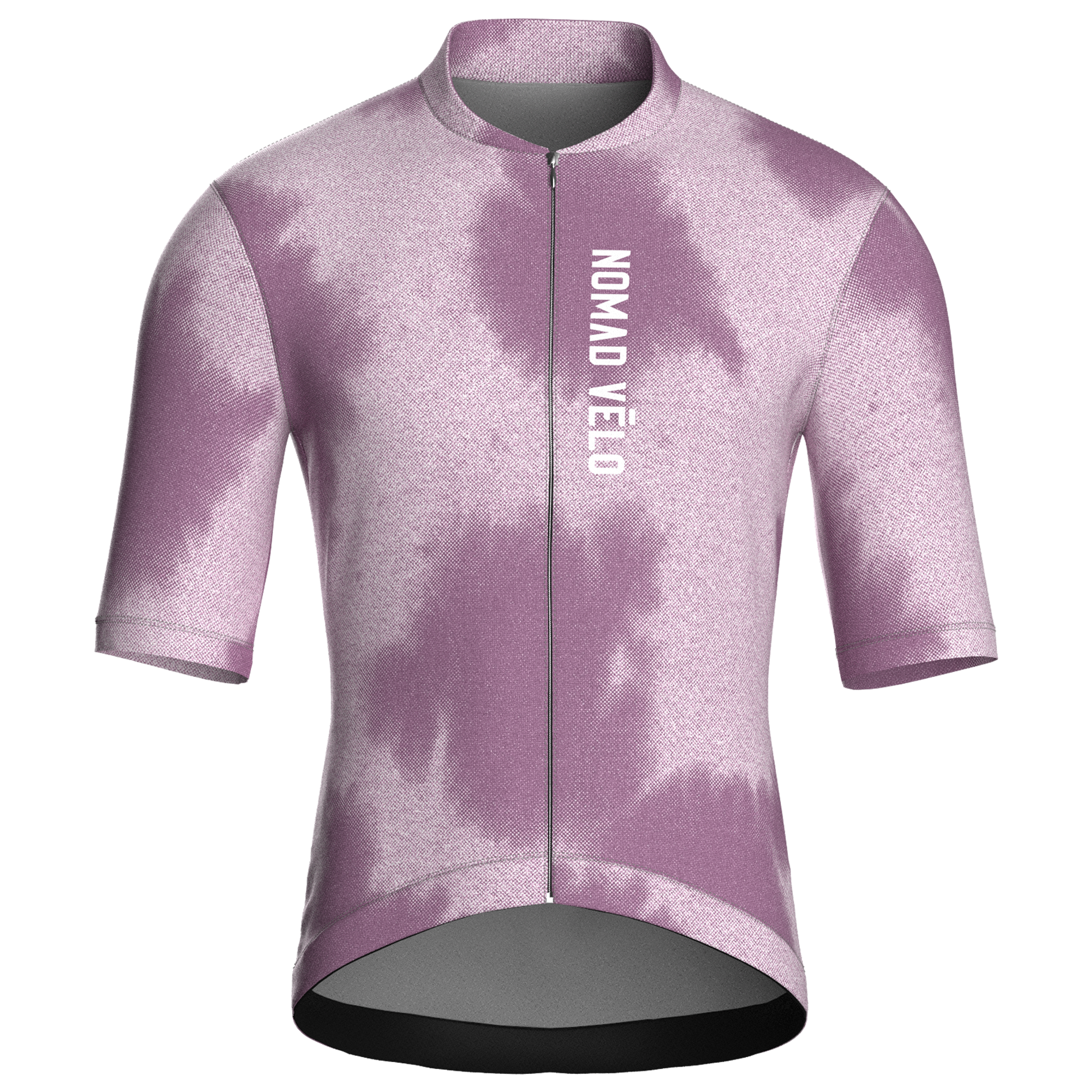 Maglia da ciclismo a maniche corte con stampa tie-dye color malva, vestibilità da gara.