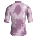 Maglia da ciclismo a maniche corte con stampa tie-dye color malva, vestibilità da gara.