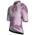 Maglia da ciclismo a maniche corte con stampa tie-dye color malva, vestibilità da gara.