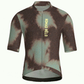 Maglia da ciclismo marrone tie-dye – Manica corta, vestibilità da gara