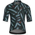 Maglia da ciclismo Brushstroke Slate a maniche corte, vestibilità da gara.