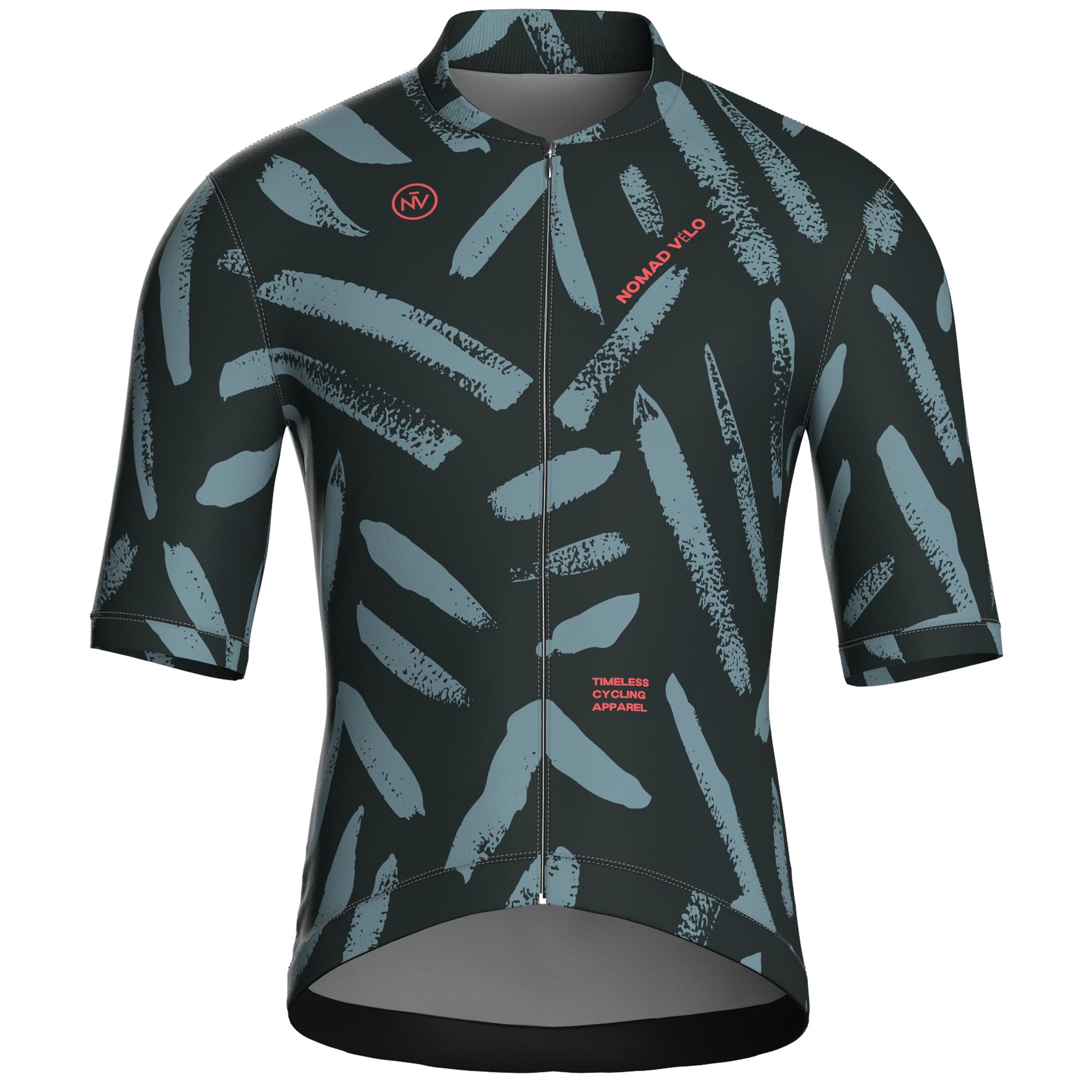 Maglia da ciclismo Brushstroke Slate a maniche corte, vestibilità da gara.