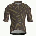 Maglia da ciclismo a maniche corte Brushstroke Olive – vestibilità da gara