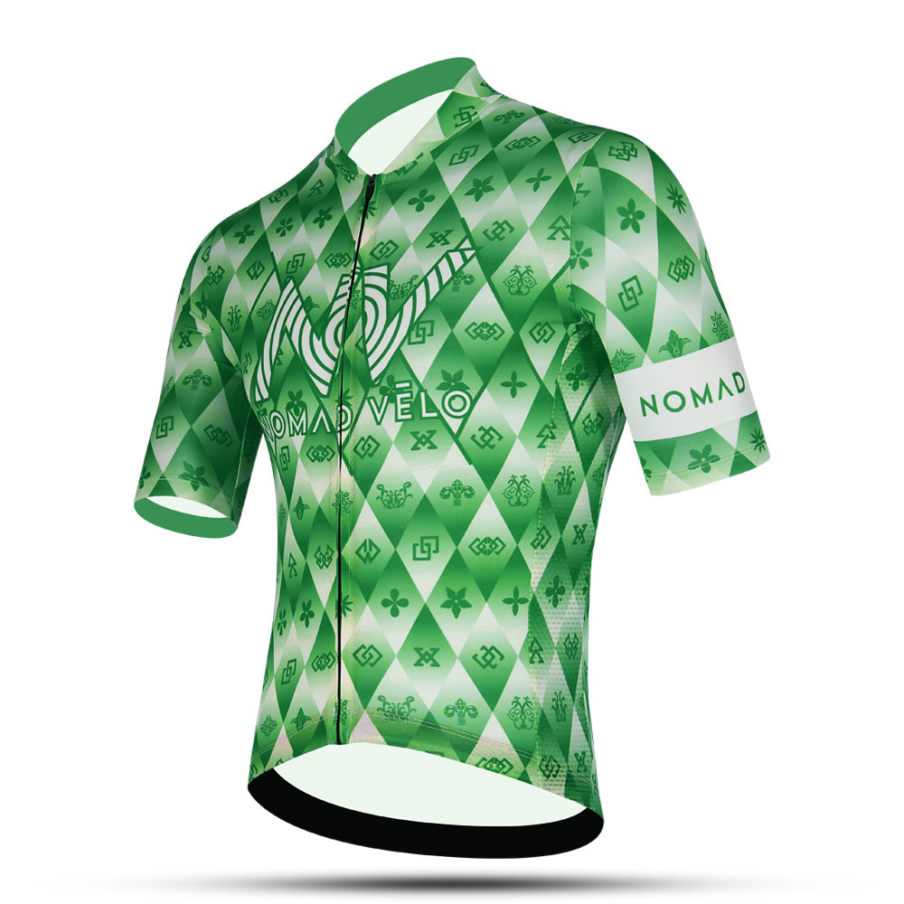 Maglia da ciclismo verde – Race Slim Fit Aero High Performance Road | Nomad Vélo