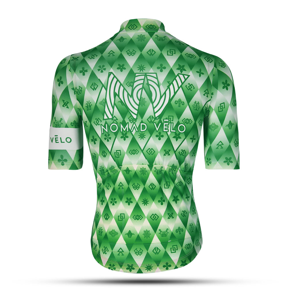 Maglia da ciclismo verde – Race Slim Fit Aero High Performance Road | Nomad Vélo