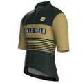 Maglia da ciclismo a maniche corte modello Forest con motivo a righe retrò – vestibilità da gara