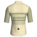 Maglia da ciclismo a maniche corte Retro Stripe Sand – Race Fit per allenamento su strada | Nomad Vélo