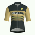Maglia da ciclismo a maniche corte modello Forest con motivo a righe retrò – vestibilità da gara