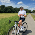 Maglia da ciclismo bianca pura – Manica corta, vestibilità da gara