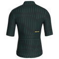 Maglia da ciclismo a maniche corte verde gessato, vestibilità da gara