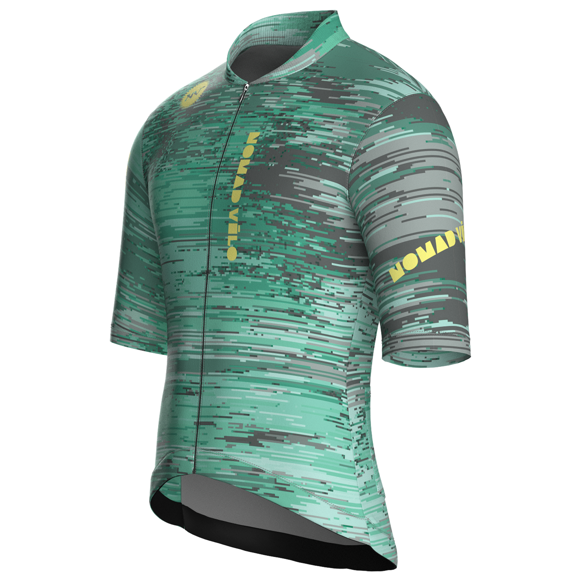 Maglia da ciclismo Glitch Mint a maniche corte, vestibilità da gara