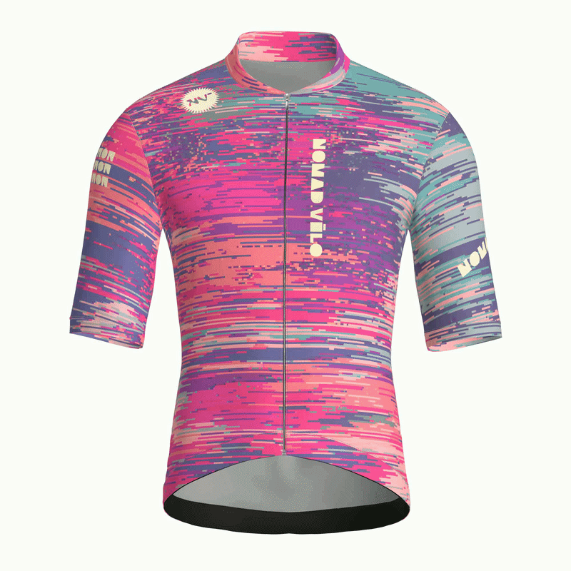 Maglia da ciclismo Glitch Pink – Maglia a maniche corte da gara